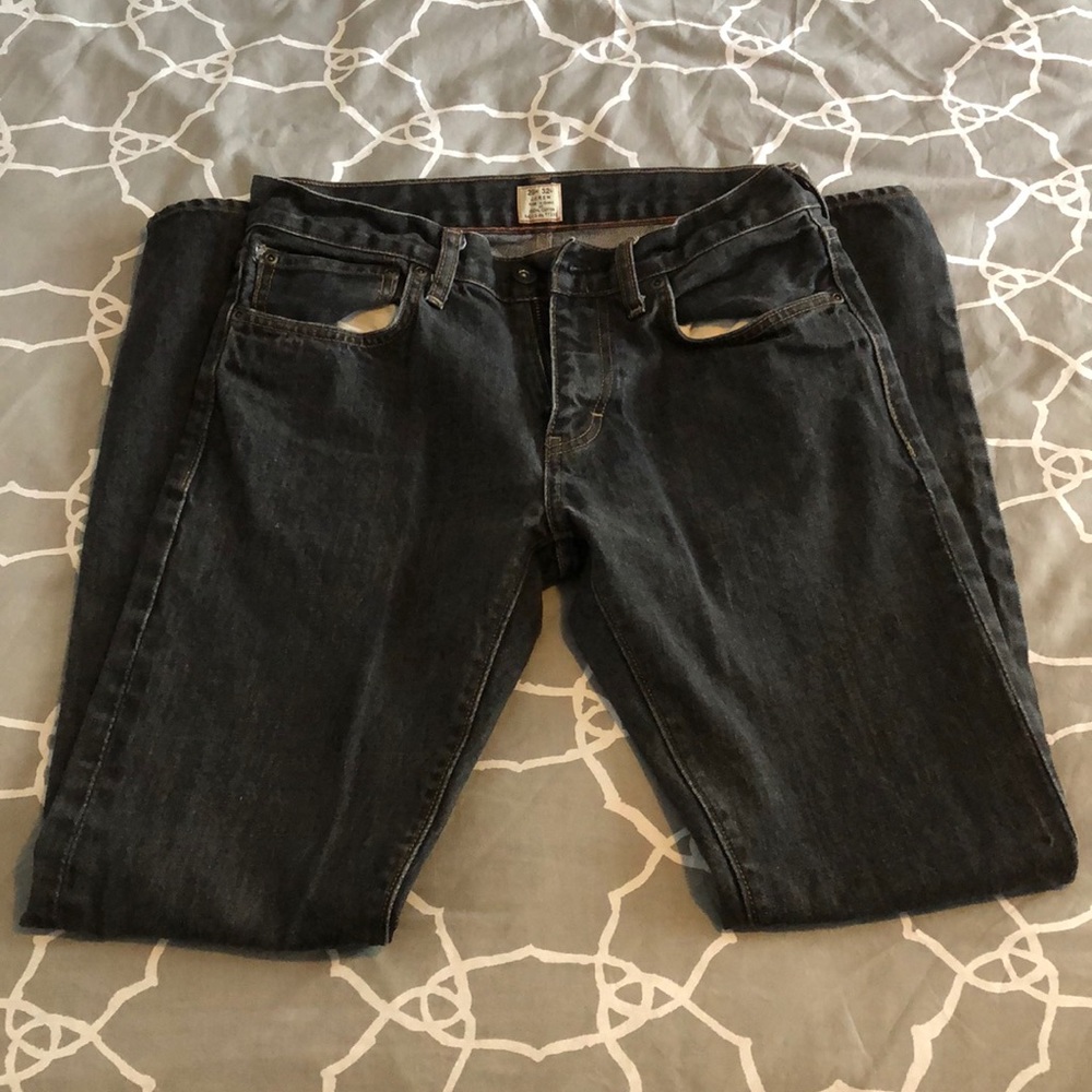 J. Crew Dark Wash 484 Slim Jeans dark blue wash